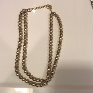 Vintage Monet double rope gold tone necklace
